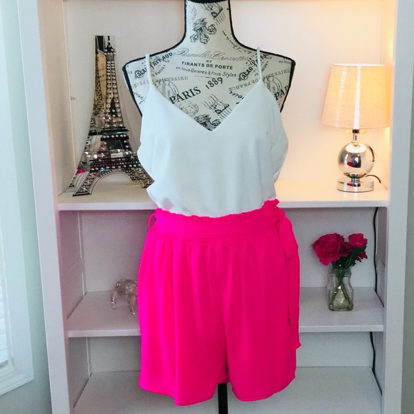 BRAND NEW ROMPER! 🌟 Pink/White Spaghetti Straps - Picture 2 of 6